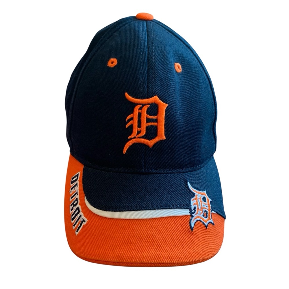 Detroit Tigers Hat Cap Strap Back Blue Orange Fan Favorite MLB Baseball kids